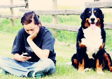 Wilma with texter